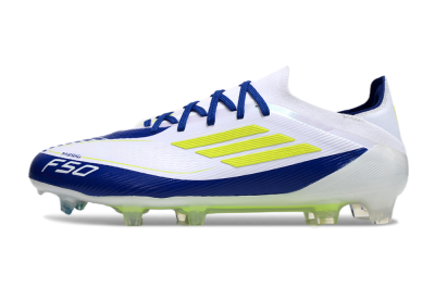 Men's Messi x Adidas F50 Elite FG Football Boots - White/Blue/Yellow