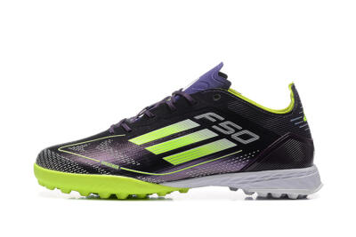 Unisex Adidas F50 Pro TF Football Shoes - Purple/Yellow/White