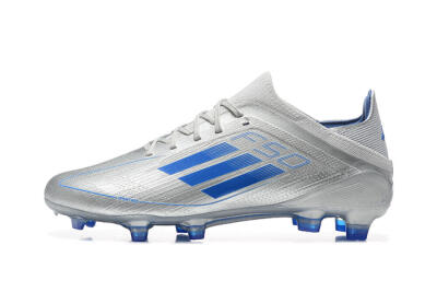Men's Adidas F50 Elite FG Football Boots - Silver/Blue