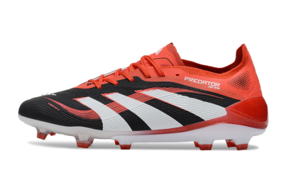 Unisex Adidas Predator 25 Elite FG Football Boots - Black/White/Red
