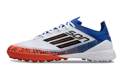 Men's Adidas F50 Elite TF Football Shoes - White/Black/Blue/Red