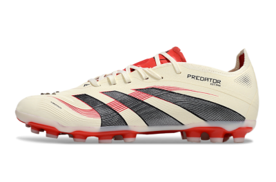 Unisex Adidas Predator 25+ Elite AG Football Boots - Beige/Red/Black