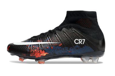 Men's Nike Mercurial Superfly 4 CR7 FG Football Boots - Black/White/Red