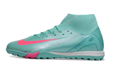 Men's Nike Air Zoom Mercurial Superfly 10 Academy TF Football Shoes - Jade/Pink/White