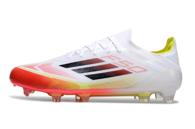 Men's Adidas F50 Elite FG Football Boots - White/Red/Yellow