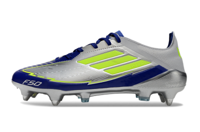 Men's Adidas F50 Elite SG Football Boots - Silver/Yellow/Blue