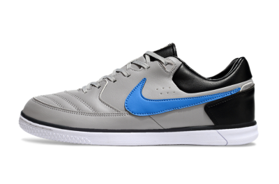 Men's Nike Street Gato IC Football Shoes - Grey/Blue/Black