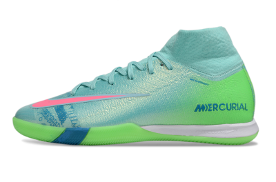 Men's Nike Air Zoom Mercurial Superfly 10 Elite IC Football Shoes - Jade/Pink/Yellow