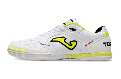 Men's Joma Top Flex IC Football Shoes - White/Black/Yellow