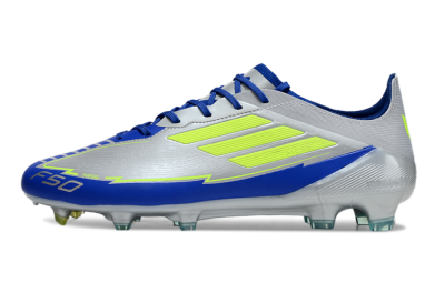 Men's Adidas F50 Elite FG Football Boots - Silver/Yellow/Blue