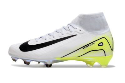 Unisex Nike Air Zoom Mercurial Superfly 10 Elite FG Football Boots - White/Black/Yellow