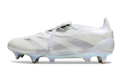 Men's Adidas Predator Elite 25 Foldover Tongue SG Football Boots - Beige/Silver/White