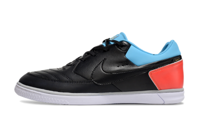 Men's Nike Street Gato IC Football Shoes - Black/Blue/Red