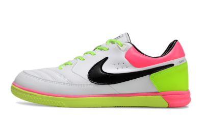 Men's Nike Street Gato IC Football Shoes - White/Black/Pink/Yellow