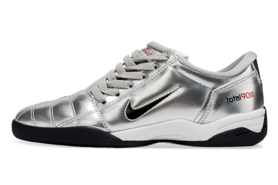 Men's Nike Total 90 II IC Football Shoes - Silver/Black/White
