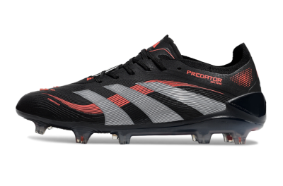 Unisex Adidas Predator Elite 25 FG Football Boots - Black/Red/Grey