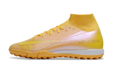 Unisex Nike Air Zoom Mercurial Superfly 10 Elite TF Football Shoes - Yellow/White