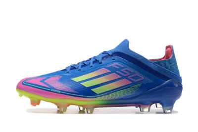 Men's Adidas F50 Elite FG Football Boots - Blue/Yellow/Pink