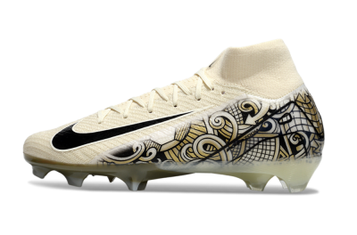 Men's Nike Air Zoom Mercurial Superfly 10 Elite FG Football Boots - Beige/Black/Yellow
