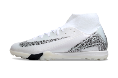 Men's Nike Air Zoom Mercurial Superfly 10 Elite TF Football Shoes - White/Black/Beige
