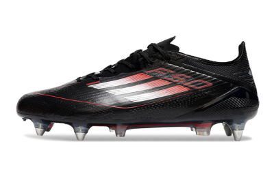 Men's Adidas F50 Elite SG Football Boots - Black/Silver/Red
