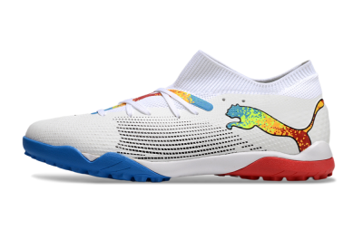 Men's Puma Future 7 Ultimate TF Football Shoes - White/Yellow/Red/Blue