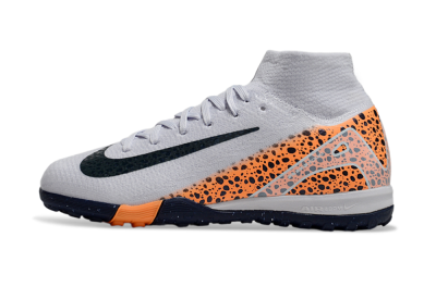 Kids Nike Air Zoom Mercurial Superfly 10 Elite TF Football Shoes - Grey/Black/Leopard