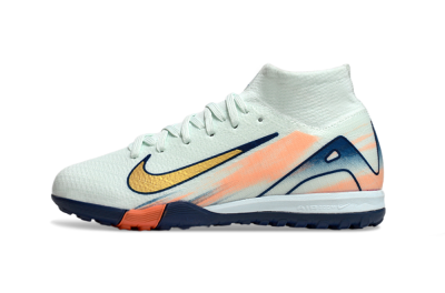 Kids Nike Air Zoom Mercurial Superfly 10 Elite TF Football Shoes - Jade/Gold/Blue