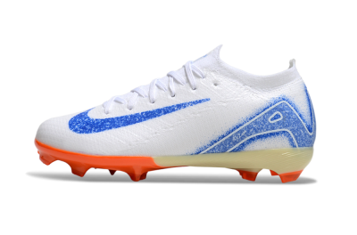 Kids Nike Air Zoom Mercurial Vapor 16 Elite FG Football Boots - White/Blue/Red