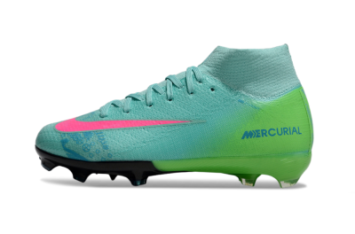 Kids Nike Air Zoom Mercurial Superfly 10 Elite FG Football Boots - Jade/Pink/Yellow