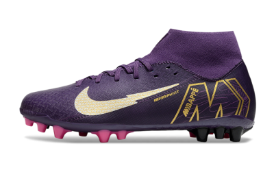 Men's Nike Air Zoom Mercurial Superfly 10 Academy AG Football Boots - Purple/White/Gold