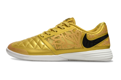 Men's Nike Lunar Gato 2 IC Football Shoes - Gold/Black/White