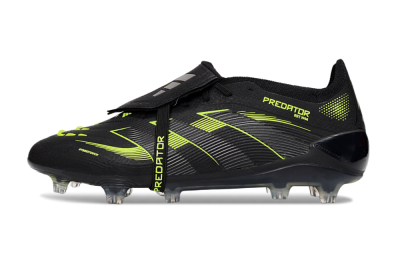 Unisex Adidas Predator 25 Elite Foldover Tongue FG Football Boots - Black/Yellow