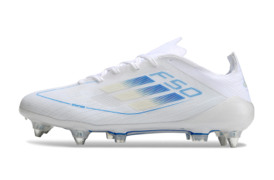 Men's Adidas F50 Elite SG Football Boots - White/Blue