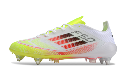 Men's Adidas F50 Elite SG Football Boots - White/Yellow/Red