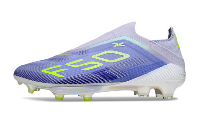 Men's Adidas F50+ Elite Lightstrike Pro Laceless FG Football Boots - Blue/Yellow