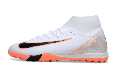 Men's Nike Air Zoom Mercurial Superfly 10 Academy TF Football Shoes - White/Black/Orange/Silver