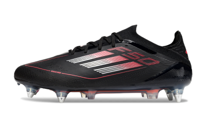 Men's Adidas F50 Elite SG Football Boots - Black/Silver/Red
