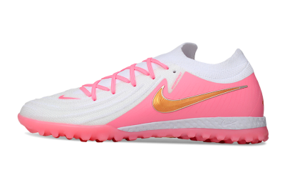 Men's Nike Phantom GX 2 Elite TF Football Shoes - White/Pink/Gold