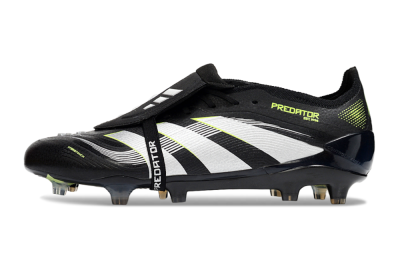 Men's Adidas Predator 25 Elite Foldover Tongue FG Football Boots - Black/White/Yellow