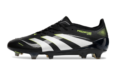 Men's Adidas Predator 25 Elite FG Football Boots - Black/White/Yellow