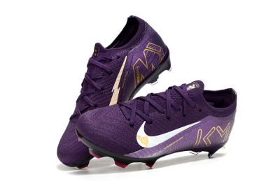 Kids Nike Air Zoom Mercurial Vapor 16 Elite FG Football Boots - Purple/White/Gold