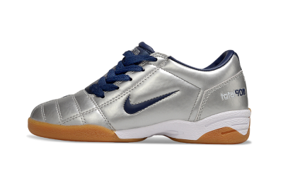 Kids Nike Total 90 III IC Football Shoes - Silver/Blue