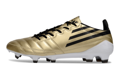 Men's Adidas F50 Elite FG Football Boots - Gold/Black/White