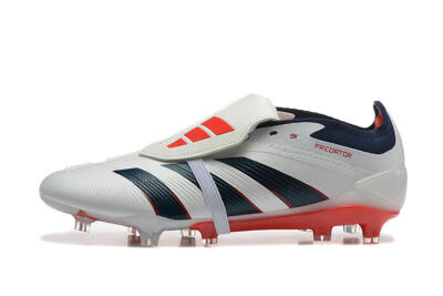 Men's Adidas Predator 25 Elite Foldover Tongue FG Football Boots - Beige/Blue/Red