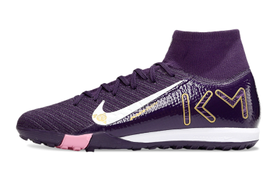 Unisex Nike Air Zoom Mercurial Superfly 10 Elite TF Football Shoes - Purple/White/Gold