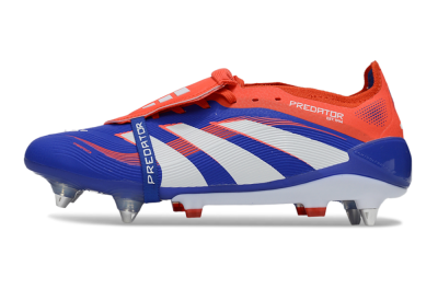 Men's Adidas Predator 25 Elite Foldover Tongue SG Football Boots - Blue/White/Red