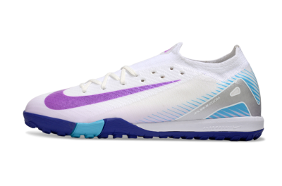 Men's Nike Air Zoom Mercurial Vapor 16 Elite TF Football Shoes - White/Purple/Silver