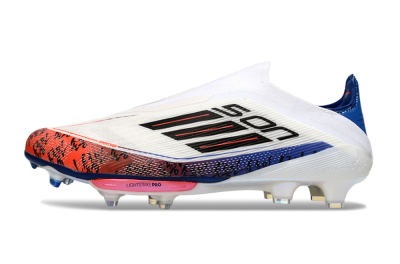 Men's Son x Adidas F50+ Elite Lightstrike Pro Laceless FG Football Boots - White/Black/Blue
