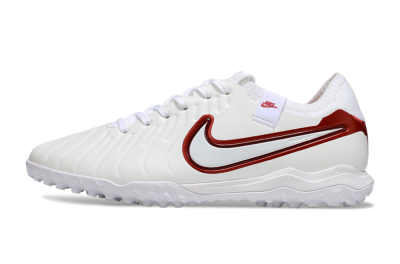 Men's Nike Tiempo Legend 10 Pro TF Football Shoes - White/Red